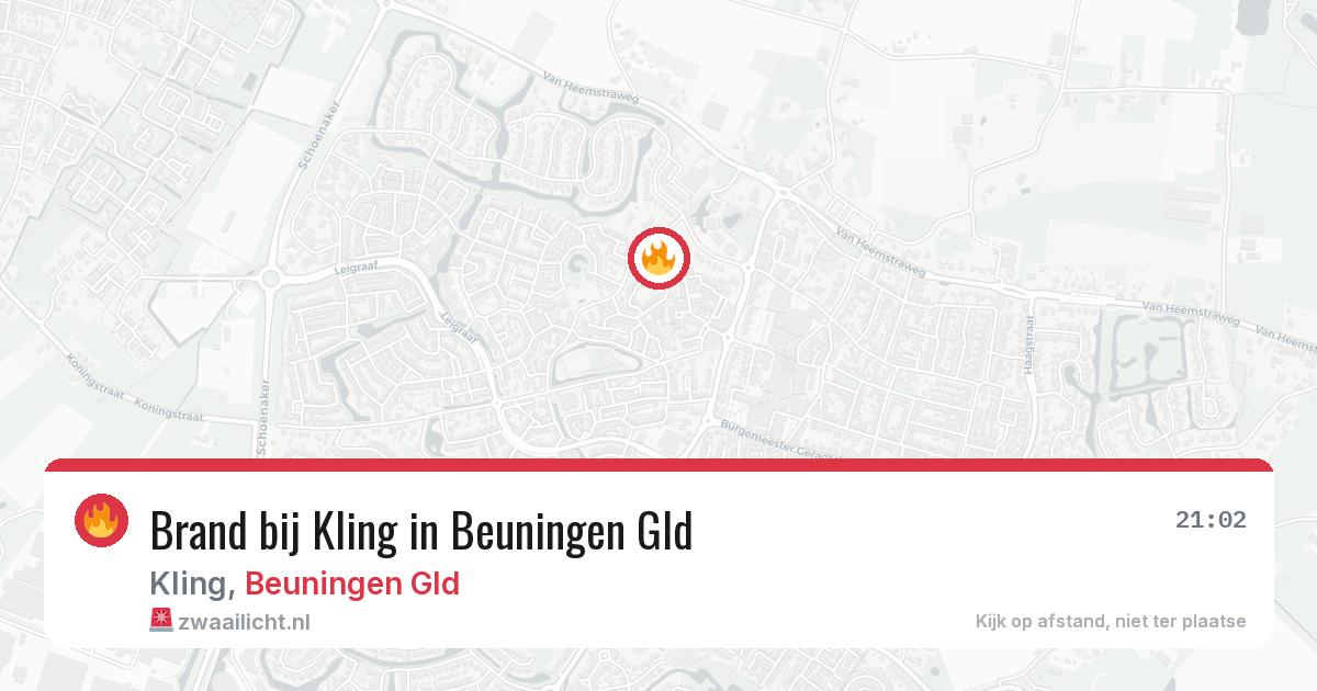 Brand bij Kling in Beuningen Gld — 20 jun 2026