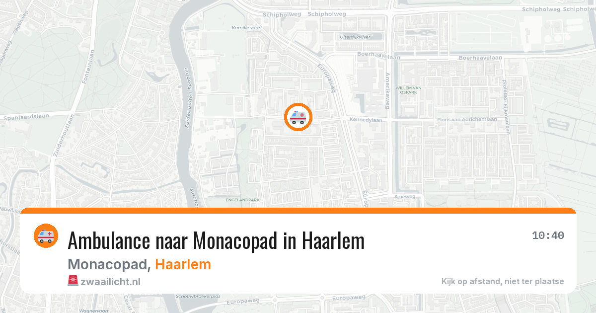 Ambulance naar Monacopad in Haarlem — 6 jul 2026