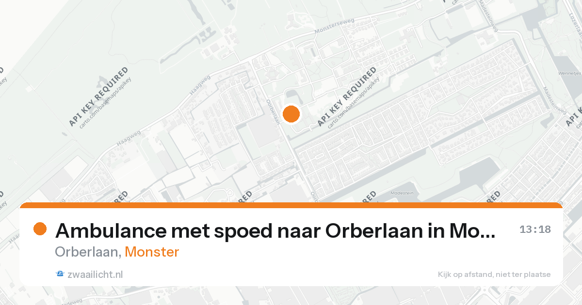 Ambulance met spoed naar Orberlaan in Monster — 26 aug 2026