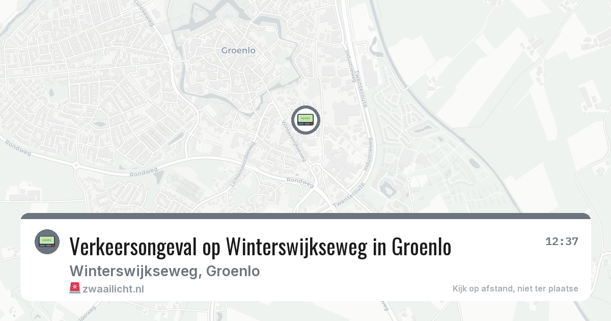 Verkeersongeval op Winterswijkseweg in Groenlo — 26 feb 2026