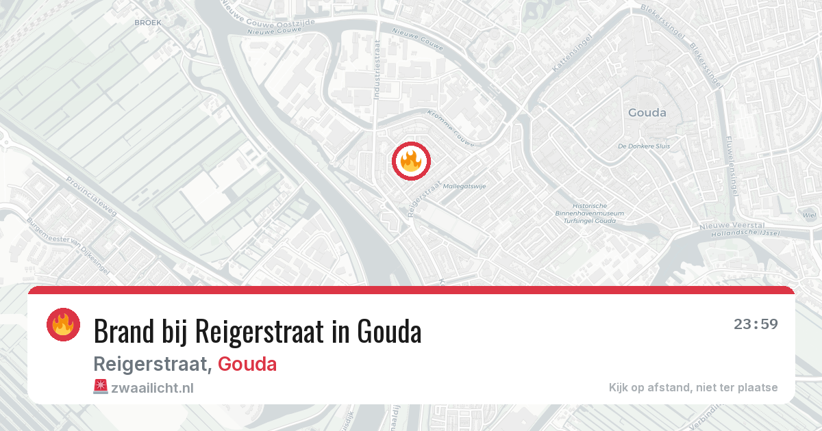 Brand bij Reigerstraat in Gouda — 27 jun 2026