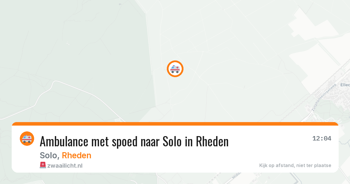 Ambulance met spoed naar Solo in Rheden — 21 apr 2026