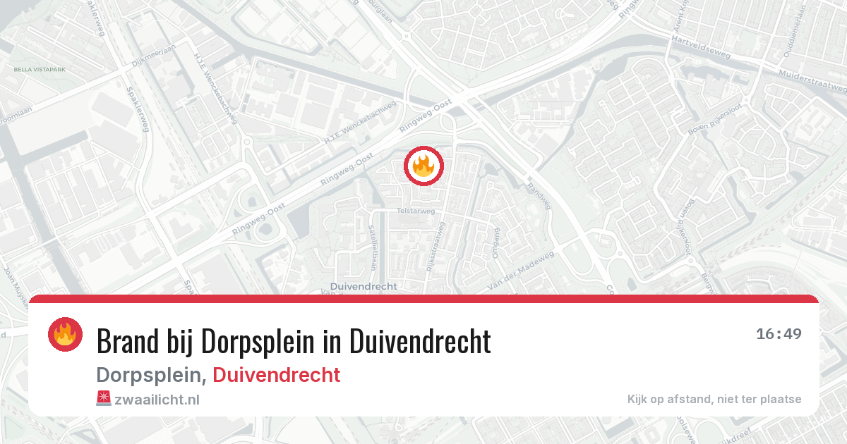 Brand bij Dorpsplein in Duivendrecht — 21 mei 2026