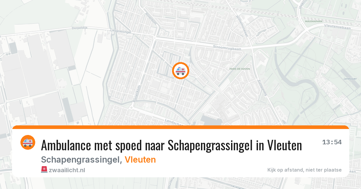 Ambulance met spoed naar Schapengrassingel in Vleuten — 15 jun 2026
