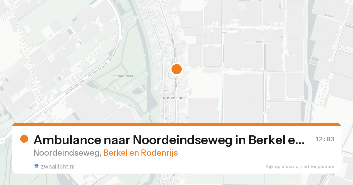 Ambulance naar Noordeindseweg in Berkel en Rodenrijs — 19 aug 2026