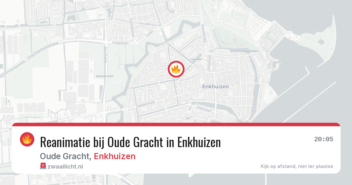 Reanimatie bij Oude Gracht in Enkhuizen — 24 jun 2026