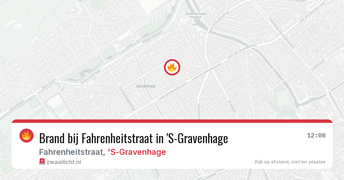 Brand bij Fahrenheitstraat in 'S-Gravenhage — 1 aug 2026