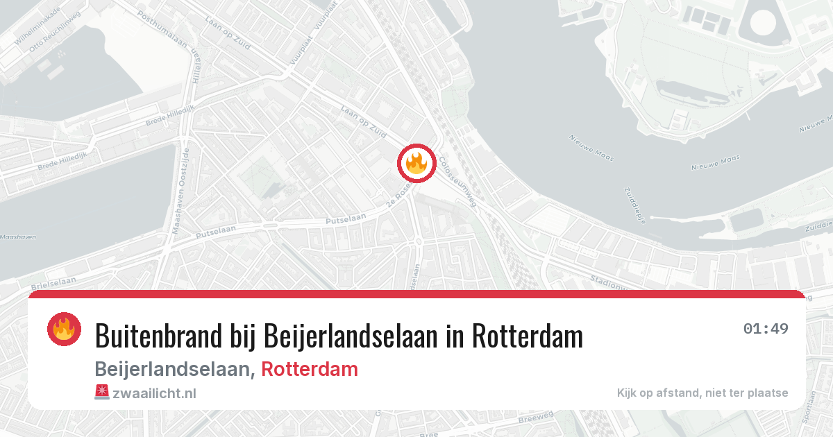 Buitenbrand bij Beijerlandselaan in Rotterdam — 4 aug 2026