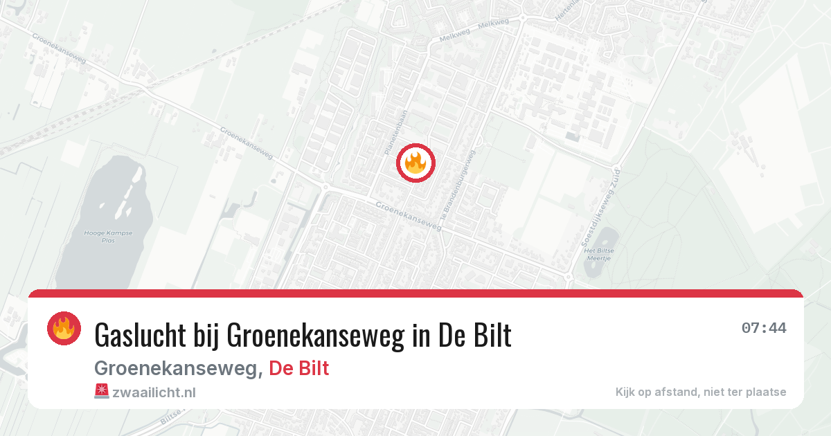 Gaslucht bij Groenekanseweg in De Bilt — 23 apr 2026