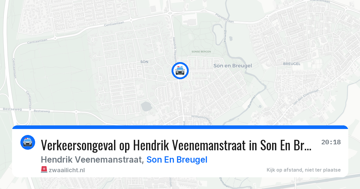 Verkeersongeval op Hendrik Veenemanstraat in Son En Breugel — 4 jun 2026