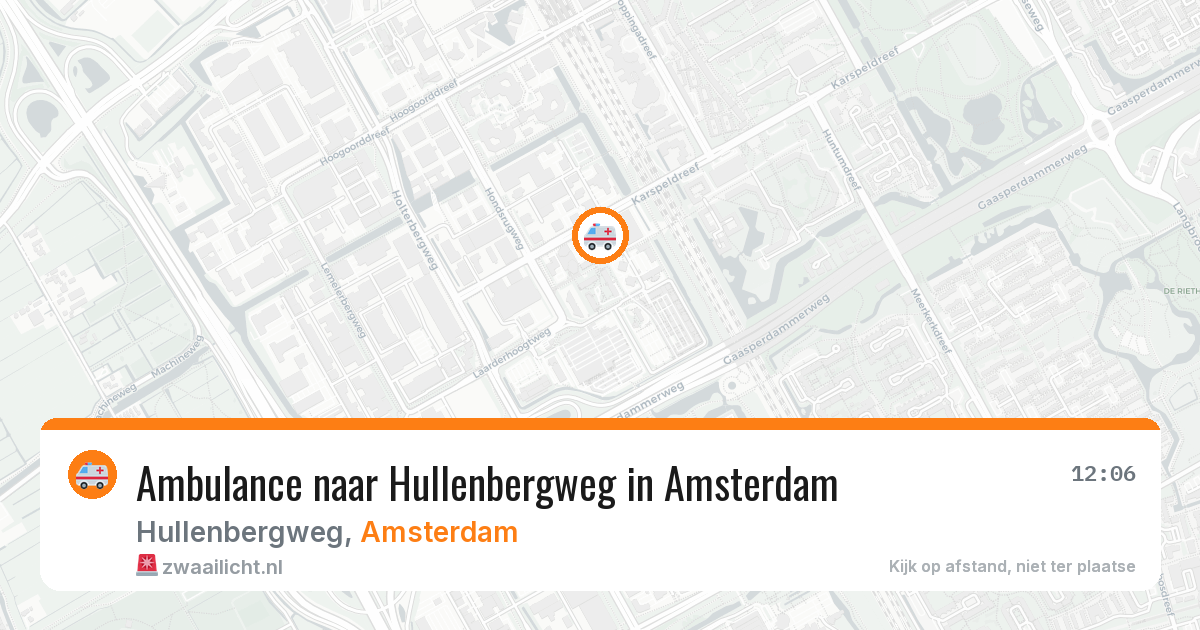 Ambulance naar Hullenbergweg in Amsterdam — 13 jun 2026