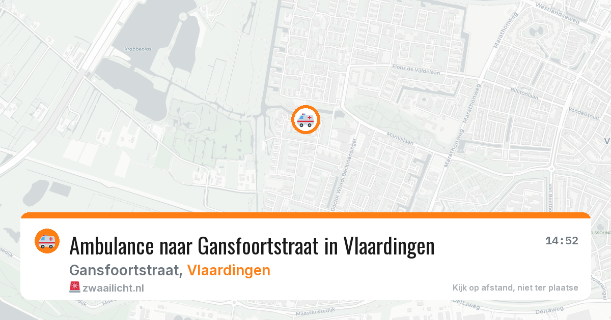 Ambulance naar Gansfoortstraat in Vlaardingen — 29 jun 2026