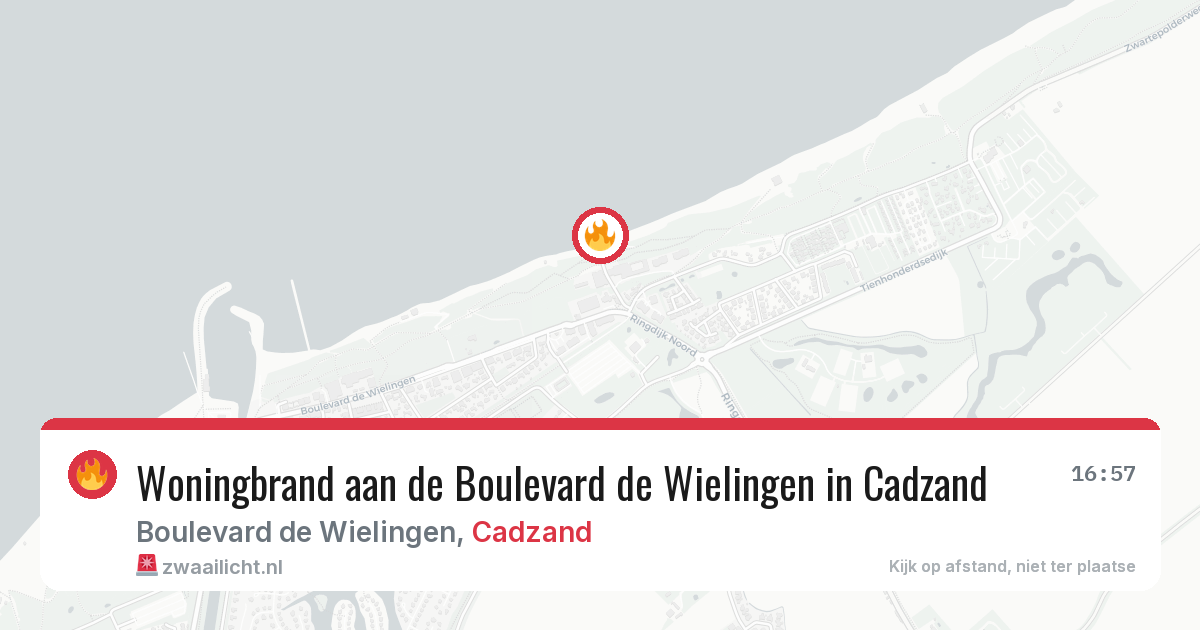 Woningbrand aan de Boulevard de Wielingen in Cadzand — 30 apr 2026