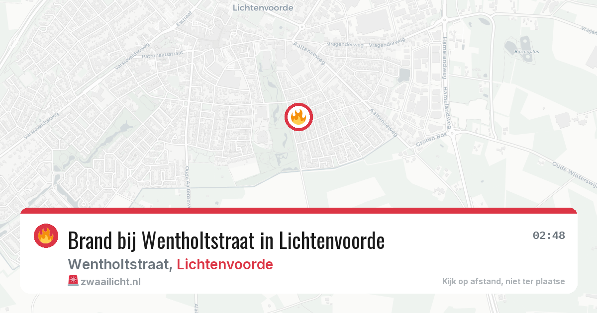 Brand bij Wentholtstraat in Lichtenvoorde — 2 jul 2026