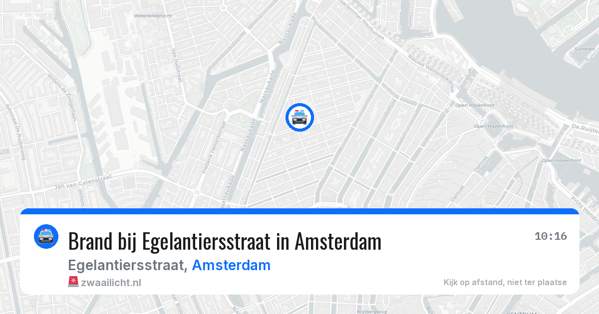 Brand bij Egelantiersstraat in Amsterdam — 25 apr 2026