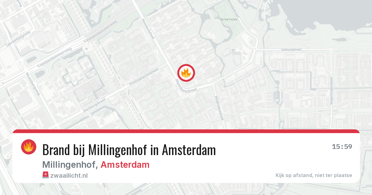 Brand bij Millingenhof in Amsterdam — 28 jun 2026