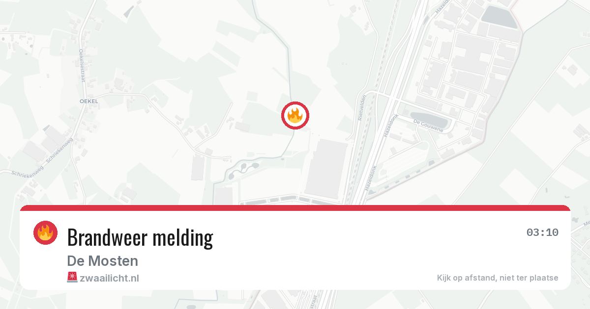 Brandweer melding — 9 mei 2026