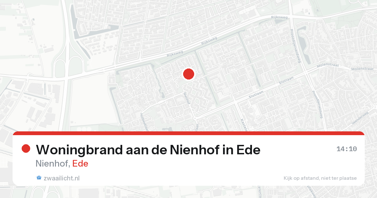 Woningbrand aan de Nienhof in Ede — 22 aug 2026