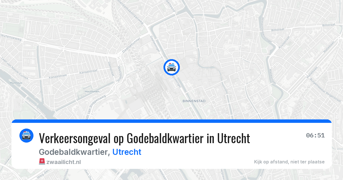 Verkeersongeval op Godebaldkwartier in Utrecht — 9 jul 2026