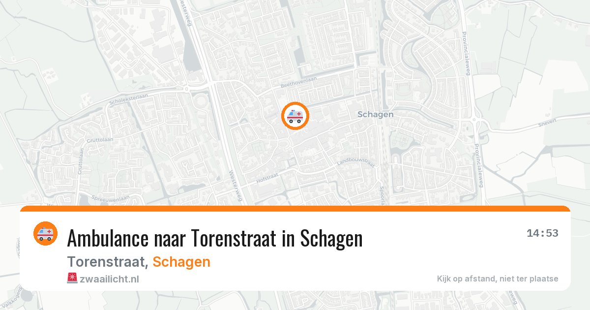 Ambulance naar Torenstraat in Schagen — 10 aug 2026