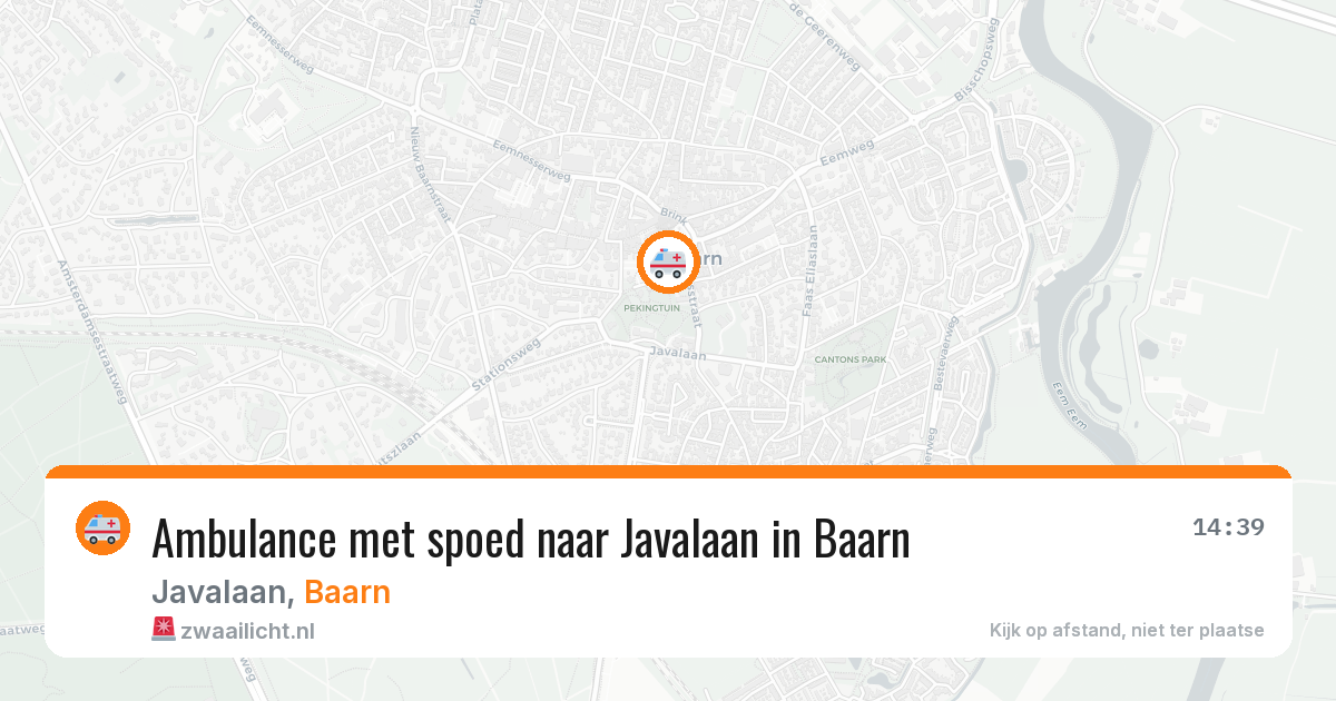 Ambulance met spoed naar Javalaan in Baarn — 11 apr 2026
