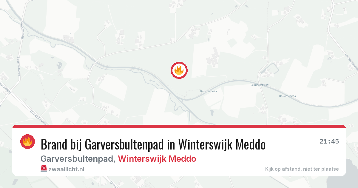 Brand bij Garversbultenpad in Winterswijk Meddo — 29 mei 2026