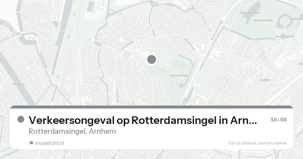 Verkeersongeval op Rotterdamsingel in Arnhem — 21 aug 2026