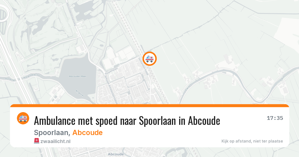 Ambulance met spoed naar Spoorlaan in Abcoude — 21 mei 2026
