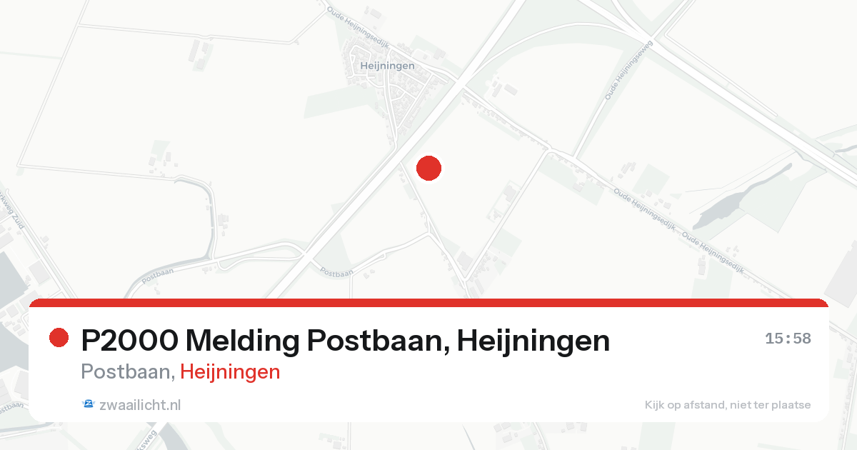 P2000 Melding Postbaan, Heijningen — 30 jan 2026