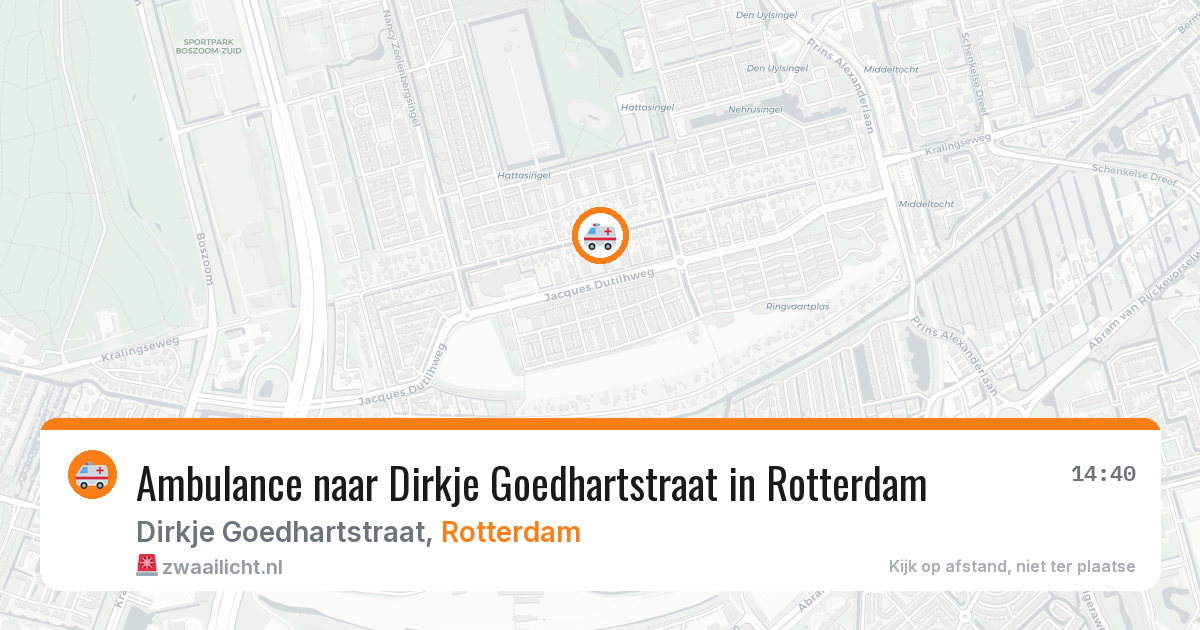 Ambulance naar Dirkje Goedhartstraat in Rotterdam — 20 apr 2026