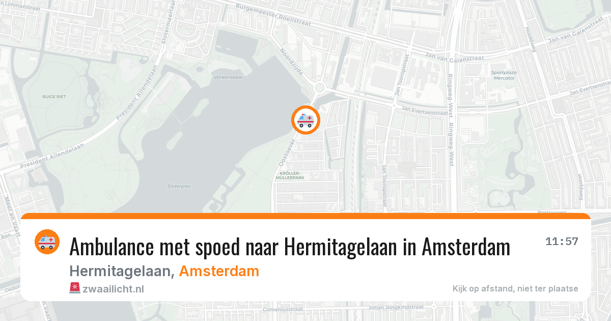 Ambulance met spoed naar Hermitagelaan in Amsterdam — 27 mei 2026