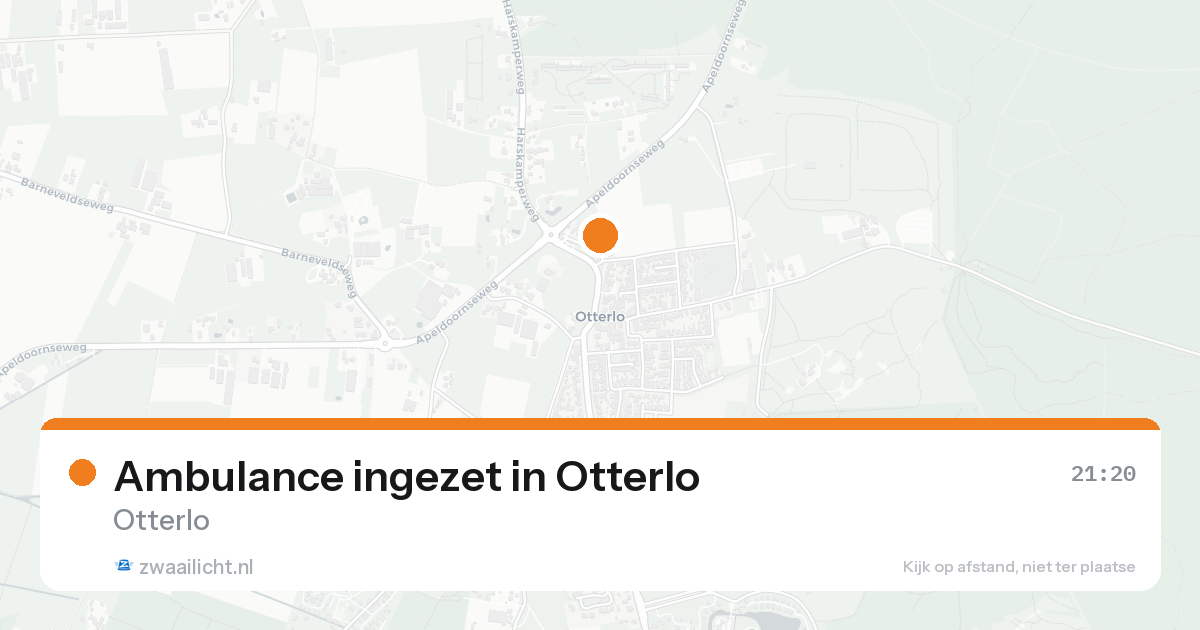 Ambulance ingezet in Otterlo — 11 mei 2026