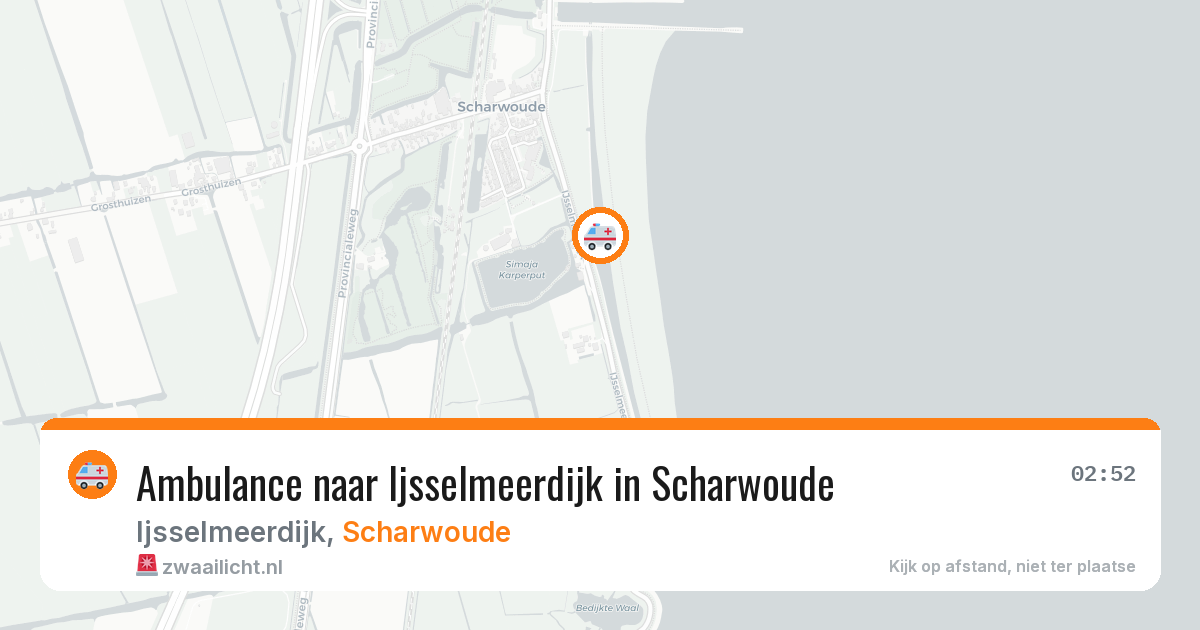 Ambulance naar Ijsselmeerdijk in Scharwoude — 26 jul 2026