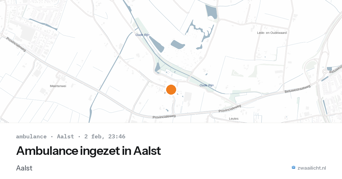 Ambulance ingezet in Aalst — 2 feb 2026