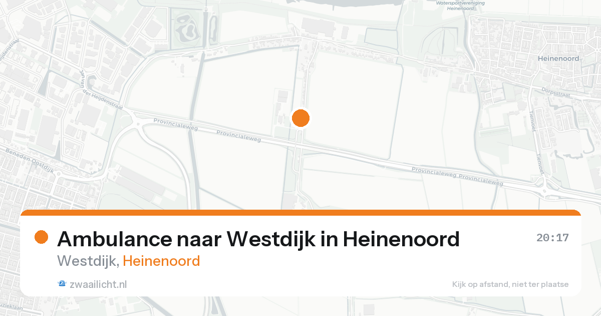 Ambulance naar Westdijk in Heinenoord — 15 aug 2026