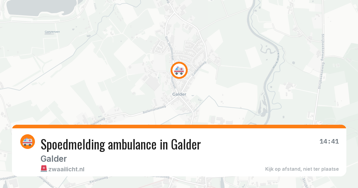 Spoedmelding ambulance in Galder — 30 jul 2026