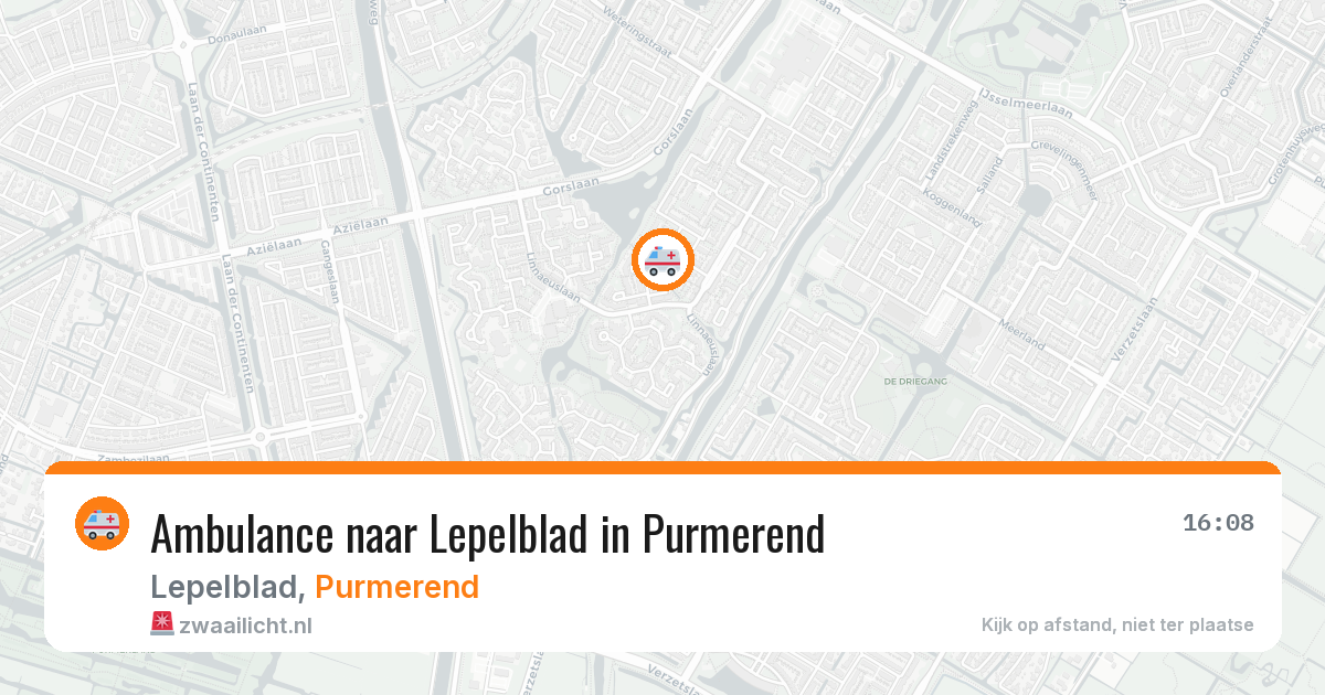 Ambulance naar Lepelblad in Purmerend — 2 aug 2026