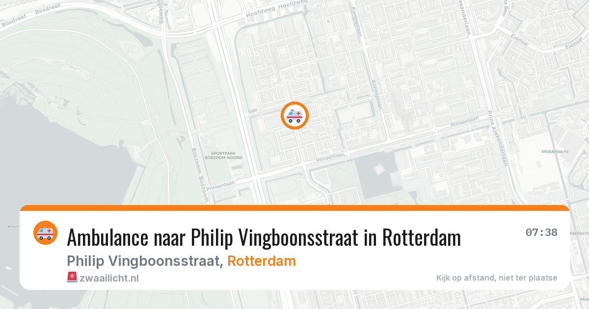 Ambulance naar Philip Vingboonsstraat in Rotterdam — 5 aug 2026