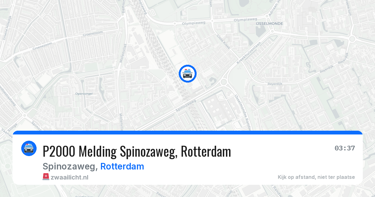 P2000 Melding Spinozaweg, Rotterdam — 6 aug 2026