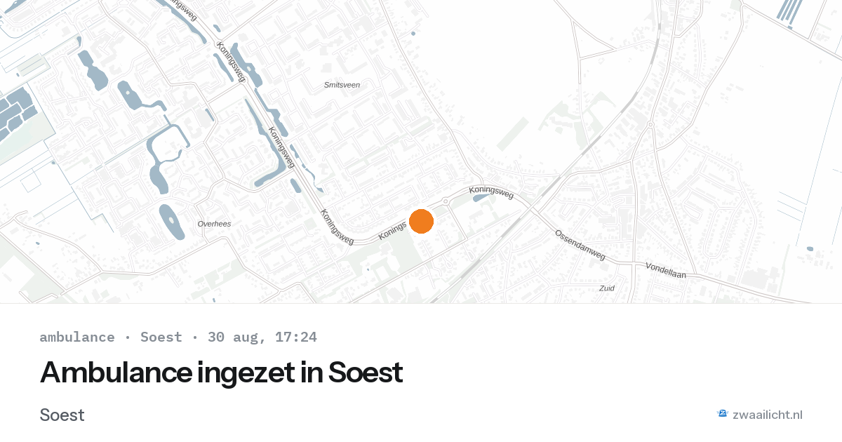 Ambulance ingezet in Soest — 30 aug 2026