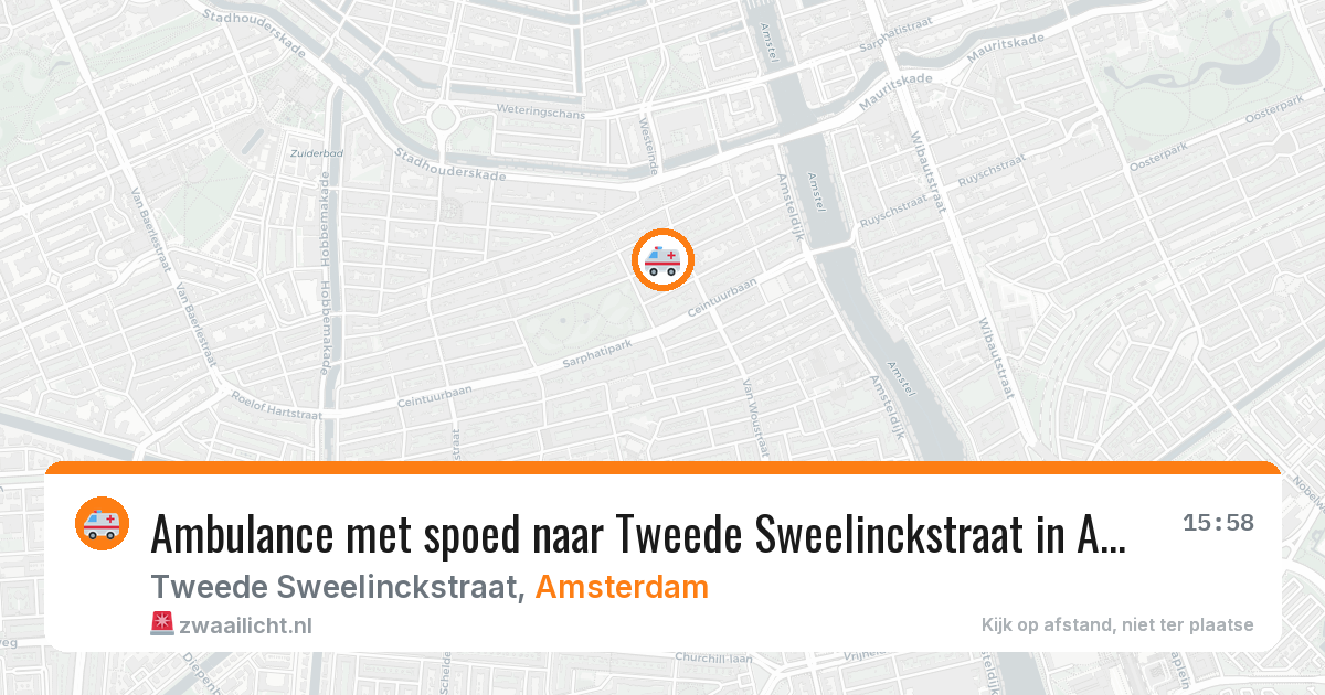 Ambulance met spoed naar Tweede Sweelinckstraat in Amsterdam — 8 feb 2026