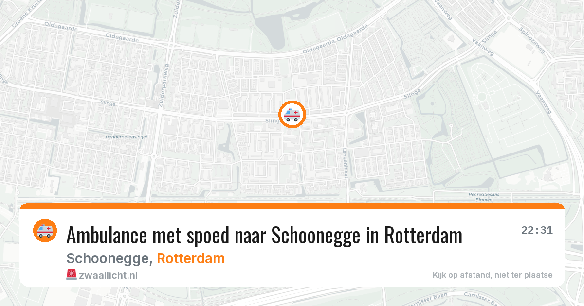 Ambulance met spoed naar Schoonegge in Rotterdam — 11 aug 2026