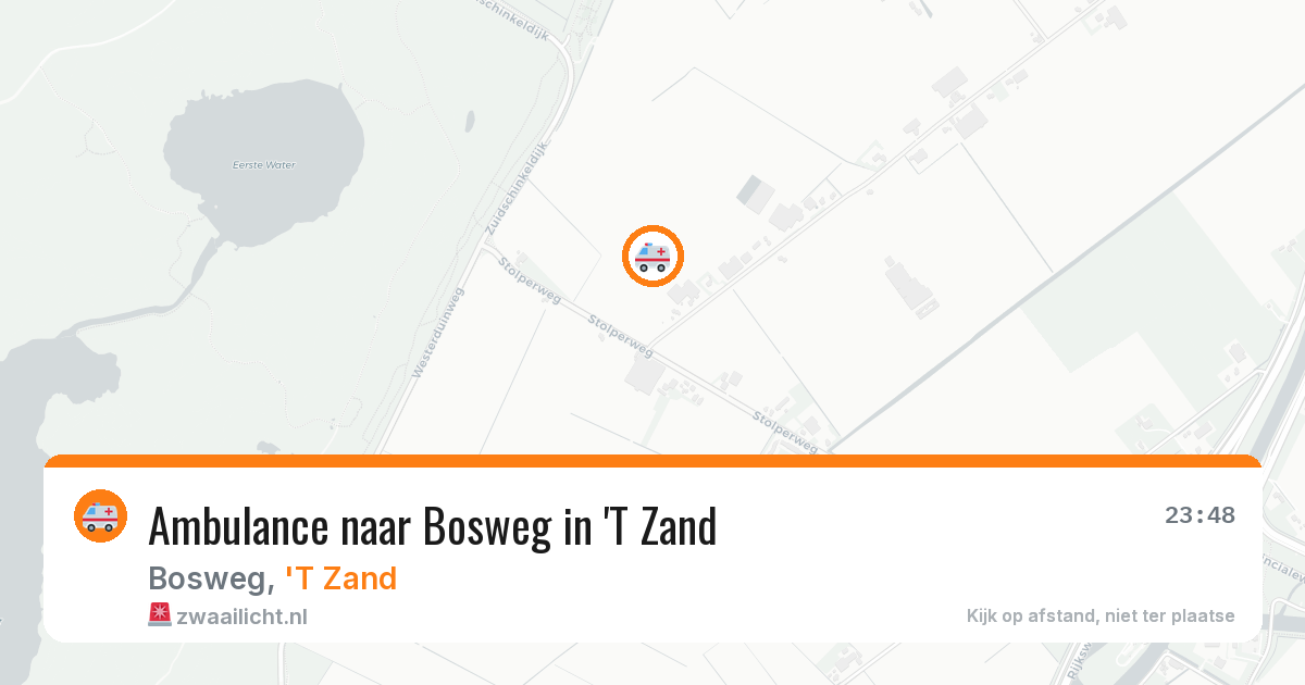 Ambulance naar Bosweg in 'T Zand — 14 mei 2026