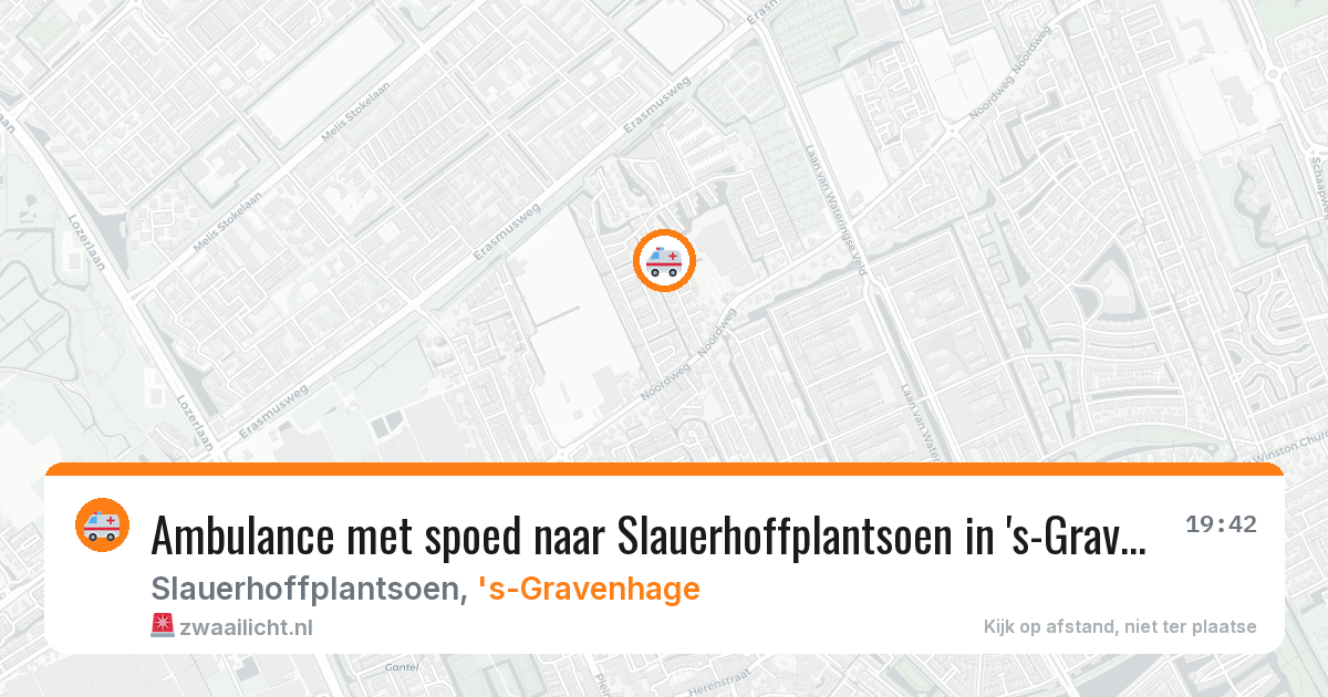 Ambulance met spoed naar Slauerhoffplantsoen in 's-Gravenhage — 12 aug 2026