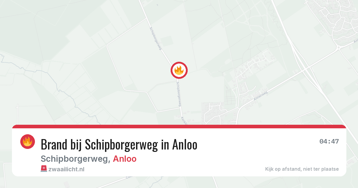 Brand bij Schipborgerweg in Anloo — 20 jun 2026