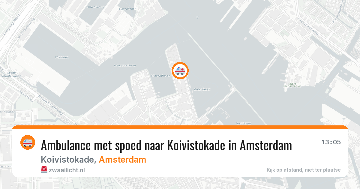 Ambulance met spoed naar Koivistokade in Amsterdam — 28 jul 2026