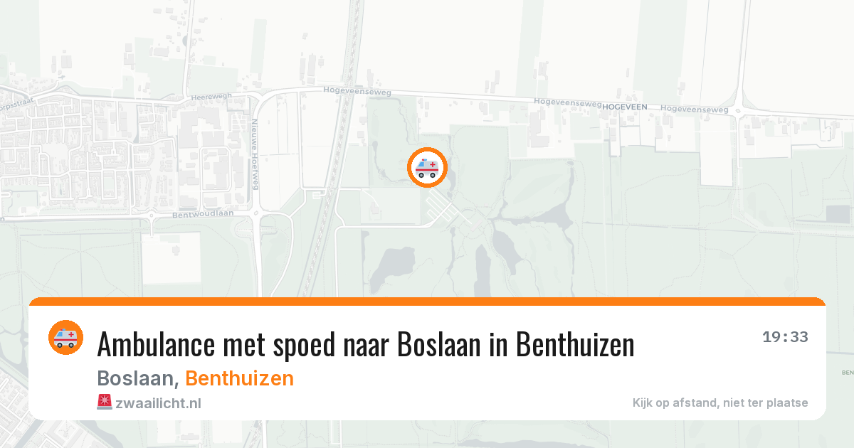 Ambulance met spoed naar Boslaan in Benthuizen — 1 jul 2026