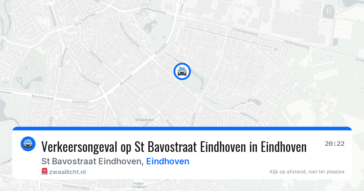 Verkeersongeval op St Bavostraat Eindhoven in Eindhoven — 12 jul 2026