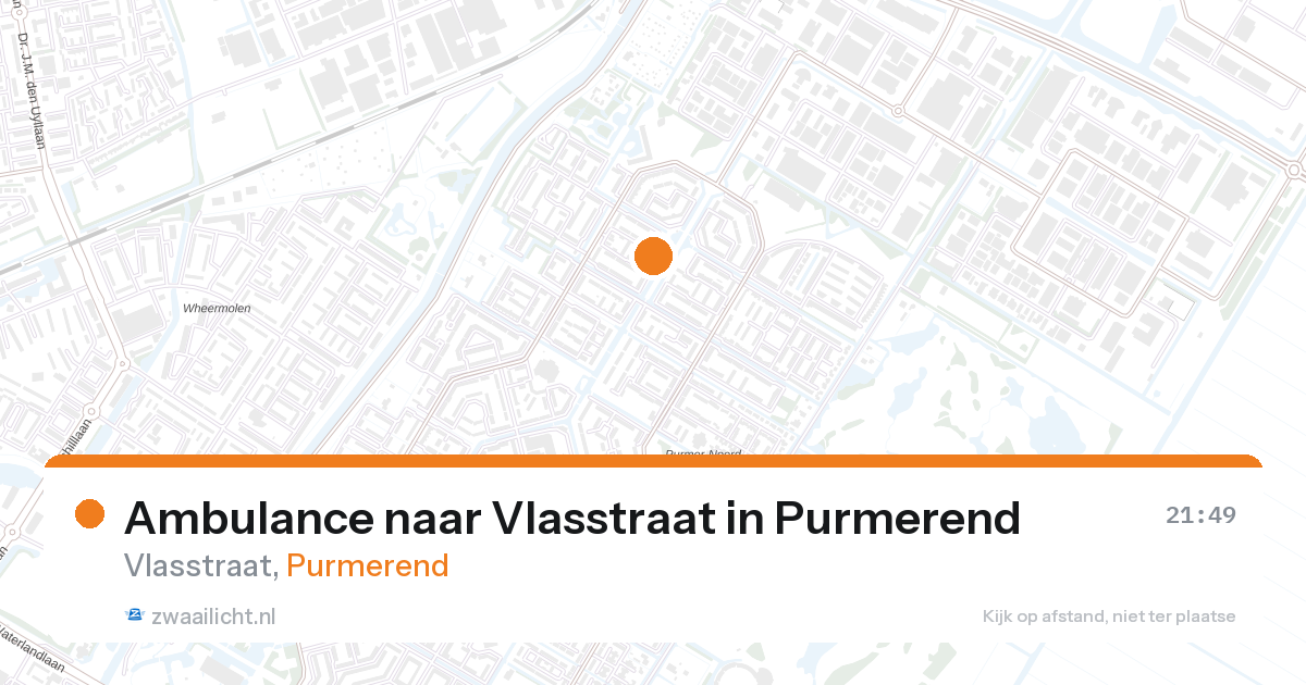 Ambulance naar Vlasstraat in Purmerend — 23 jul 2026