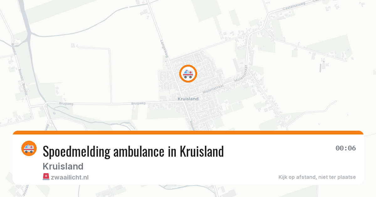Spoedmelding ambulance in Kruisland — 21 apr 2026
